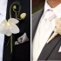 Boutonniere per lo sposo e i testimoni di nozze