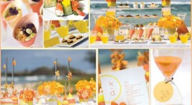 centrotavola e decorazioni matrimonio in arancio