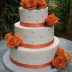 torte di nozze in arancio