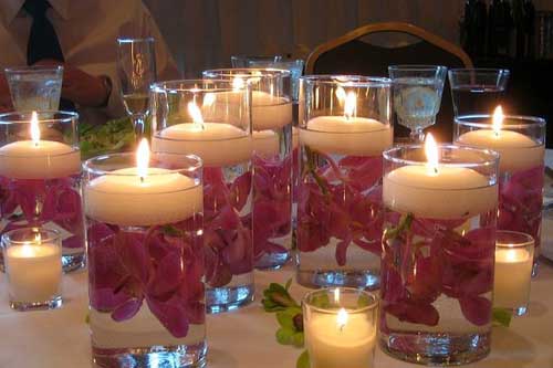 Centrotavola Matrimonio Fiori E Vasi Con Candele Sposalicious