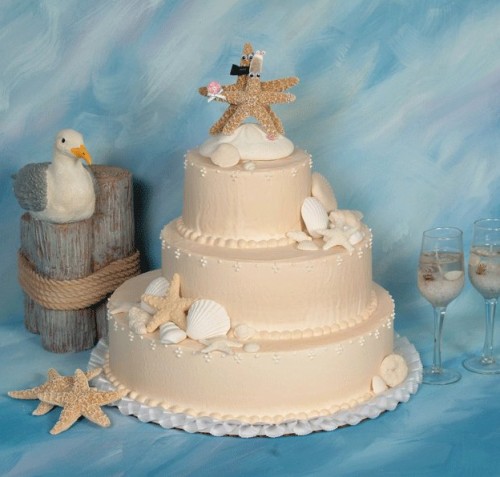 Cake Topper Matrimonio Mare stelle marine decorazione torta nuziale conchiglie