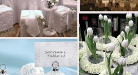 decorazioni tavoli nozze invernali