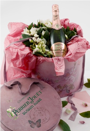 san valentino 2012 fiori champagne Blason Rosé Perrier Jouet