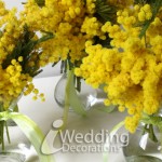 centrotavola nozze giallo mimosa