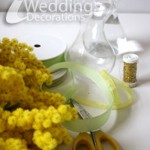 centrotavola nozze giallo mimosa