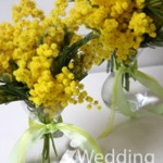 centrotavola nozze giallo mimosa