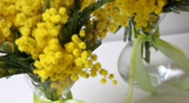 centrotavola nozze giallo mimosa