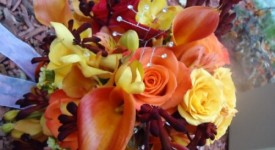 bouquet sposa arancione