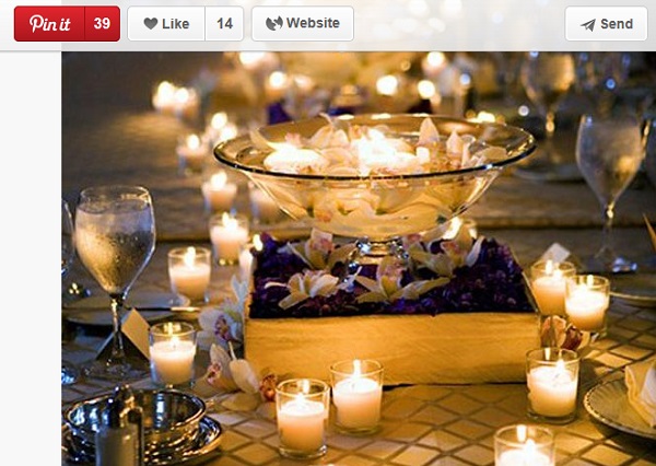 centrotavola matrimonio con candele, 1
