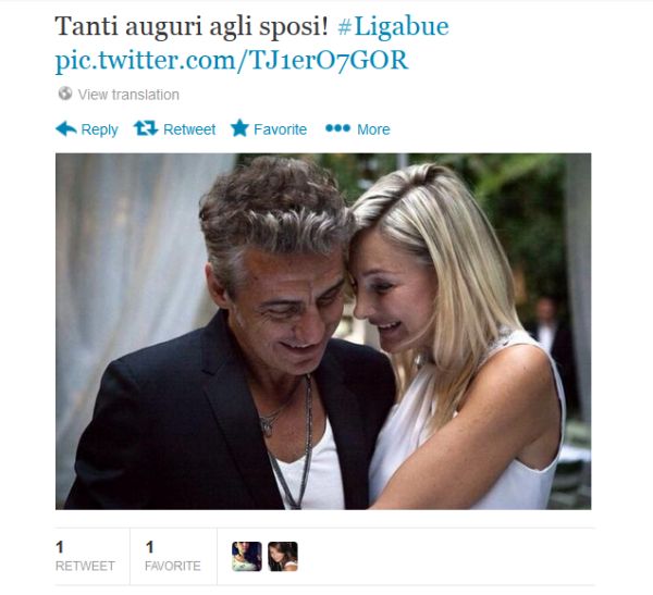 Ligabue matrimonio, 2