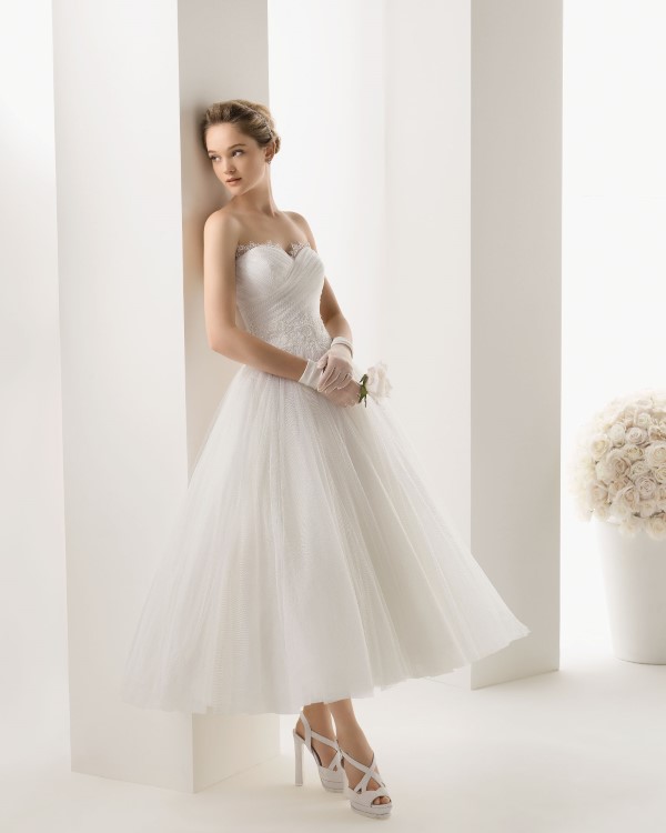 Abiti sposa 2014 - lunghezza midi - rosa clara