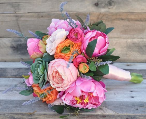 bouquet da sposa colorati