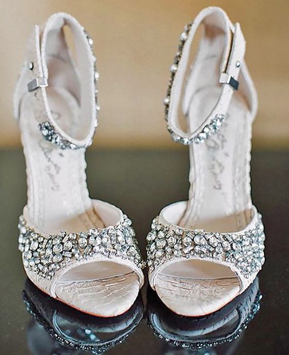 scarpe da sposa luccicanti