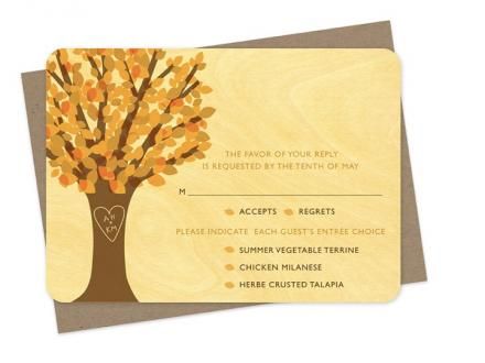 partecipazioni matrimonio autunno